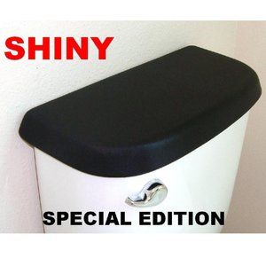 Shiny Fabric Lid Cover toilet TANK HandMade USA - Bright Black
